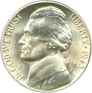 image for: 1943-P 5c PCGS MS65 FS
