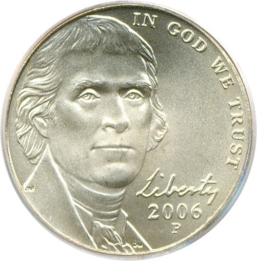 image for: 2006-P 5c PCGS MS69 FS (Monticello - Satin Finish)