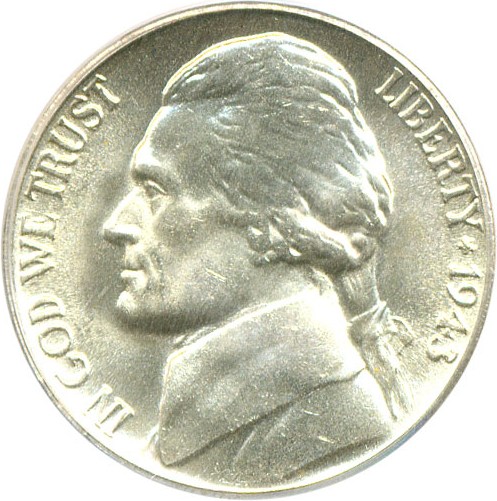 image for: 1943-P 5c PCGS MS66