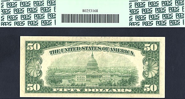 image for: 1950B $50  PCGS Gem CU65 PPQ [B23976395A] (Fr.2109B)