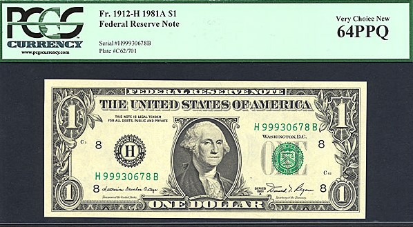 1981A $1 St. Louis (Fr. 1912H)