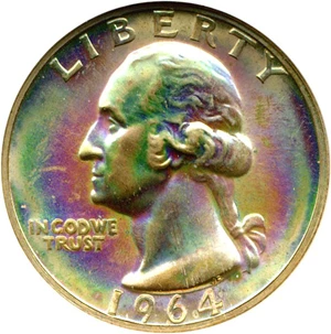 image for: 1964 25c NGC Proof 66 *Star / Color*