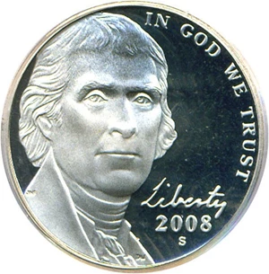image for: 2008-S 5c PCGS Proof 69 DCameo