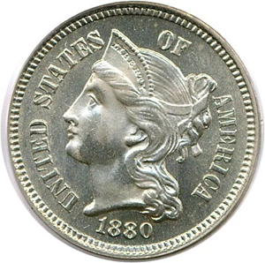 image for: 1880 3cN PCGS/CAC Proof 65