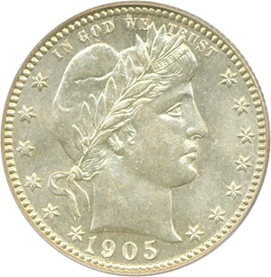 image for: 1905-S 25c PCGS MS66