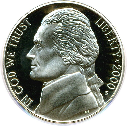 image for: 2000-S 5c PCGS Proof 69 DCameo