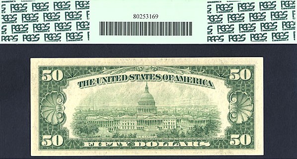 image for: Fr.2109B 1950B $50  PCGS Choice CU64 PPQ [B23976396A]