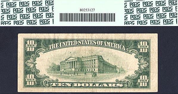 image for: 1934C $10  PCGS Apparent VF30  [B27593483A] (Fr.1704, Writing on Face)