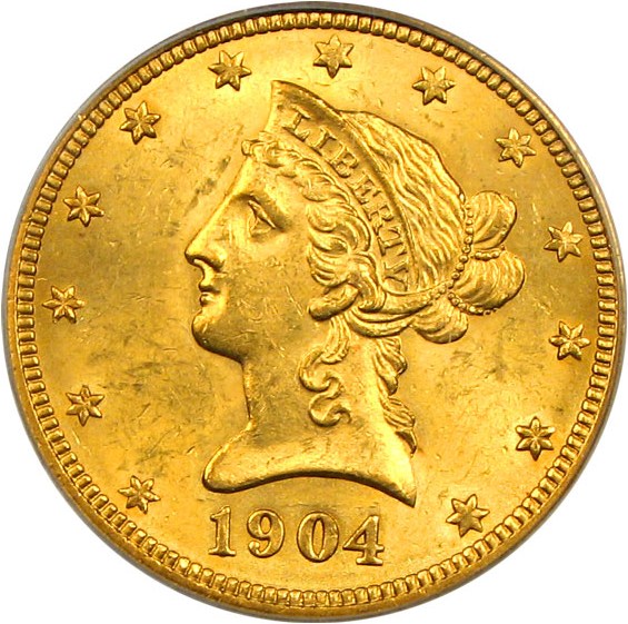 image for: 1904 $10  PCGS MS63