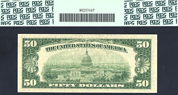 image for: Fr.2109B 1950B $50  PCGS Gem CU65 PPQ [B23976394A]