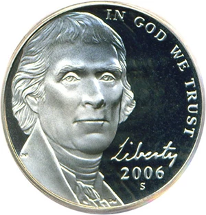 image for: 2006-S 5c PCGS Proof 69 DCameo (Monticello)