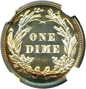image for: 1907 10c NGC Proof 66 * Color *