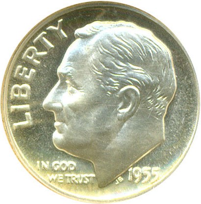 image for: 1955 10c NGC Proof 68 Cameo