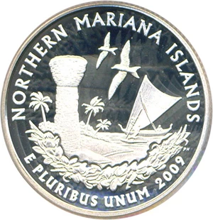 image for: 2009-S Northern Mariana Islands (Silver) 25c PCGS Proof 69 DCameo