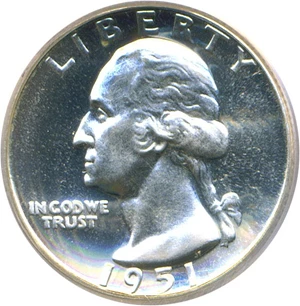 image for: 1951 25c PCGS Proof 67