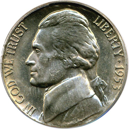 image for: 1953-S 5c PCGS MS66