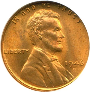 image for: 1946-D 1c NGC MS66 RD