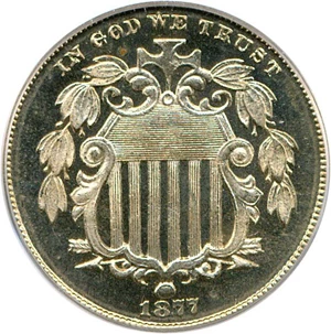 image for: 1877 5c PCGS Proof 65 OGH