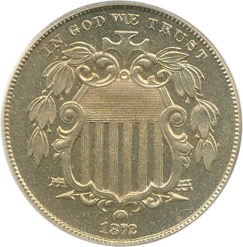 image for: 1872 5c PCGS Proof 66