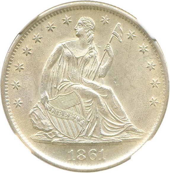 image for: 1861-S 50c  NGC MS63