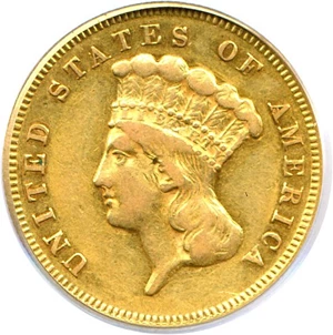 image for: 1872 $3 PCGS XF40