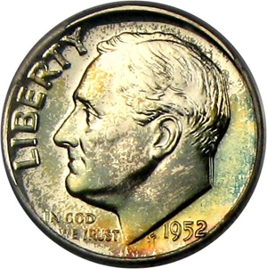 image for: 1952 10c PCGS Proof 66 * Color *