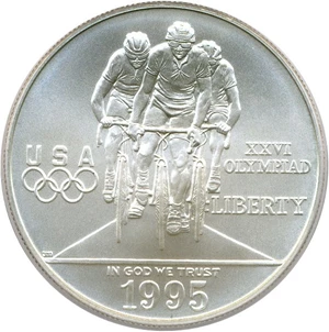 image for: 1995-D Olympic Cycling $1 PCGS MS70