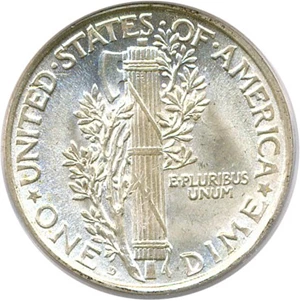 image for: 1921-D 10c PCGS/CAC MS66