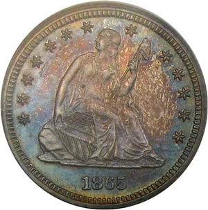 image for: 1865 25c PCGS Proof 64