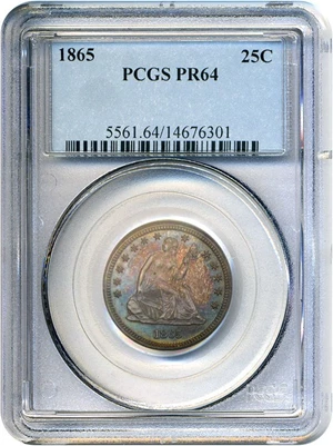image for: 1865 25c PCGS Proof 64