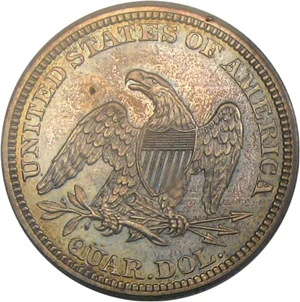 image for: 1865 25c PCGS Proof 64