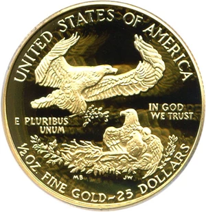 image for: 1991-P $25 PCGS Proof 70 DCameo (Gold Eagle)