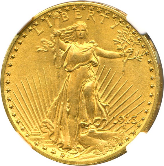 image for: 1913 $20 NGC AU Details (Harshly Cleaned; Looks Proof)