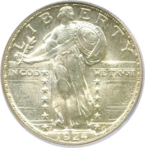 image for: 1924-D 25c PCGS MS65 FH