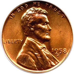 image for: 1958-D 1c PCGS MS66 RD