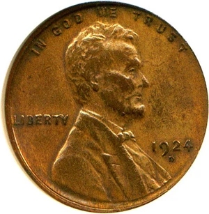 image for: 1924-D 1c DGS VF30 (Cleaned, Environmental Damage)