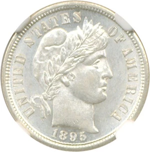 image for: 1895-S 10c NGC MS62