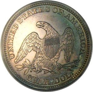 image for: 1862 25c PCGS Proof 63 Cameo