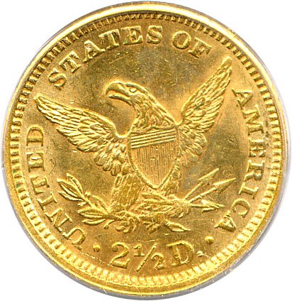 image for: 1876 $2 1/2 PCGS MS61