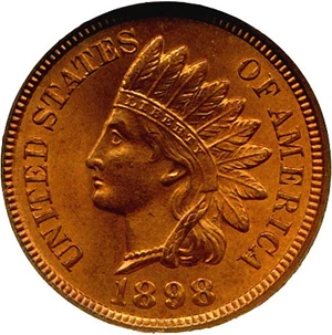 image for: 1898 1c NGC MS65 RD