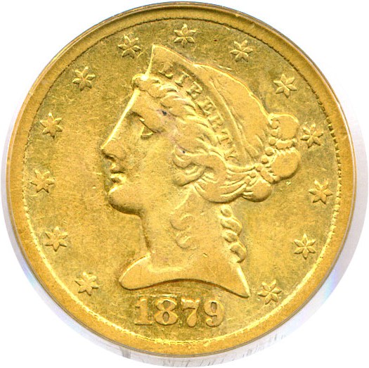 image for: 1879-CC $5 PCGS F15