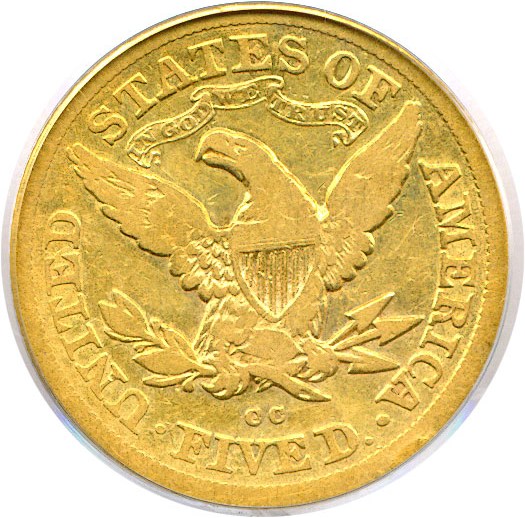 image for: 1879-CC $5 PCGS F15