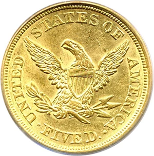 image for: 1851 $5 PCGS MS61