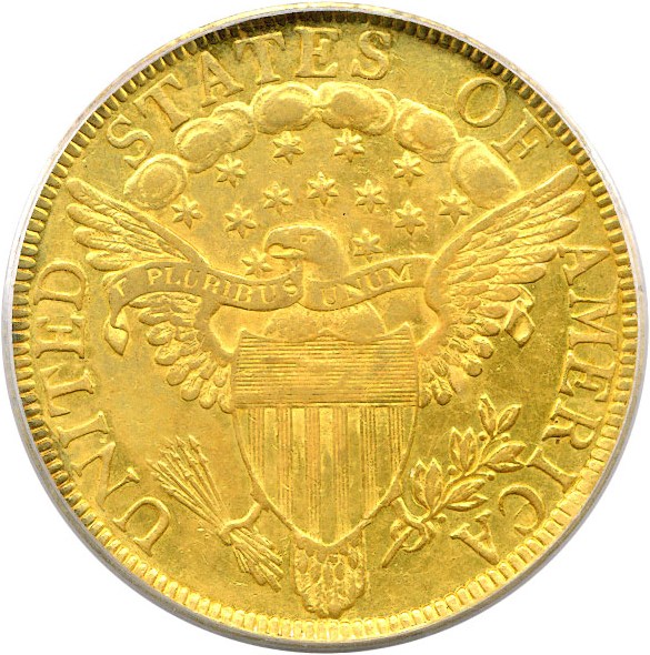 image for: 1799 $10 PCGS AU53  (Small Stars Obverse)
