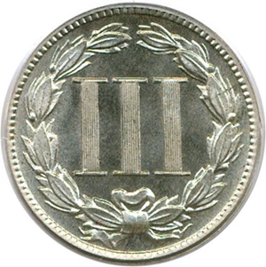image for: 1889 3cN PCGS Proof 64 Cameo