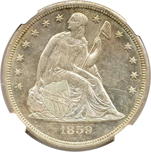 image for: 1859-S $1 NGC MS61