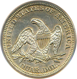 image for: 1848 25c PCGS AU55