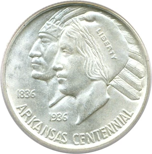 image for: 1938-D Arkansas 50c PCGS/CAC MS66