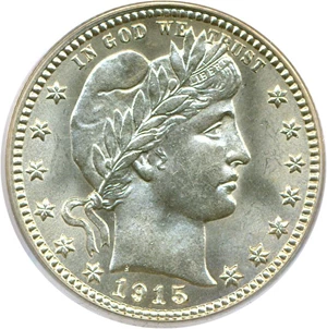 image for: 1915-D 25c PCGS MS64
