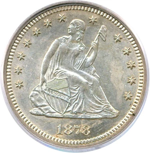 image for: 1878-S 25c PCGS/CAC MS64